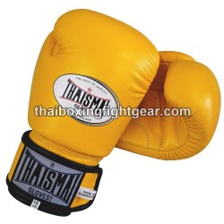 Guantes de boxeo tailandés Thaismai BG124 Amarillo