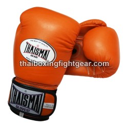 Guantes de boxeo tailandés Thaismai BG124 Naranja