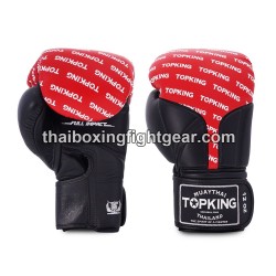 Guantes de boxeo Thai TOP KING FULL IMPACT DOUBLE TONE-TKBGFI Negro Rojo