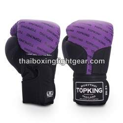 Guantes de boxeo Thai TOP KING FULL IMPACT DOUBLE TONE-TKBGFI Negro púrpura