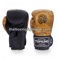 Guantes de boxeo Thai TOP KING HAPPINESS CHINESE-TKBGCT-CN01 Negro