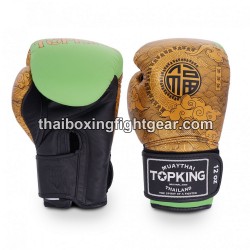 Guantes de boxeo Thai TOP KING HAPPINESS CHINESE-TKBGCT-CN01 Verde