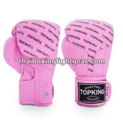 Guantes de boxeo Thai TOP KING FULL IMPACT SINGLE TONE-TKBGFI Rosa