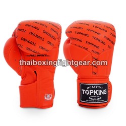 Guantes de boxeo Thai TOP KING FULL IMPACT SINGLE TONE-TKBGFI Naranja