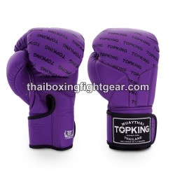Guantes de boxeo Thai TOP KING FULL IMPACT SINGLE TONE-TKBGFI púrpura