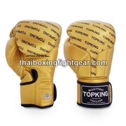Guantes de boxeo Thai TOP KING FULL IMPACT SINGLE TONE-TKBGFI oro