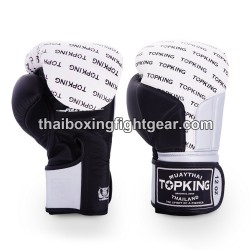 Guantes de boxeo Thai TOP KING FULL IMPACT TRIPLE TONE-TKBGFI Negro Plata Blanco