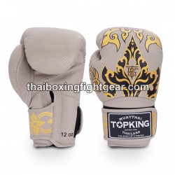 Guantes de boxeo Thai TOP KING KANOK-TKBGKN BEIGE