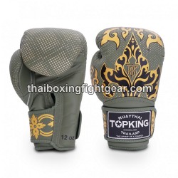 Guantes de boxeo Thai TOP KING KANOK-TKBGKN caqui