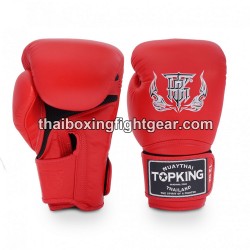 Guantes de boxeo Thai TOP KING SUPER AIR SINGLE TONE-TKBGSA Rojo