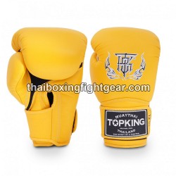Guantes de boxeo Thai TOP KING SUPER AIR SINGLE TONE-TKBGSA Amarillo