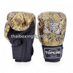 Guantes de boxeo Thai TOP KING SUPER AIR SNAKE-TKBGSS Negro Oro