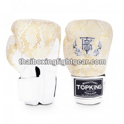 Guantes de boxeo Thai TOP KING SUPER AIR SNAKE-TKBGSS Blanco Oro