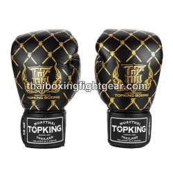 Guantes de boxeo Thai TOP KING TKBGCH-CHAIN Negro Oro