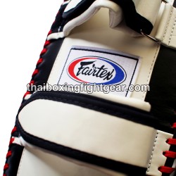PAO "Kicking pad KPLC1" Fairtex cuero curvo blanco/negro | Equipamiento