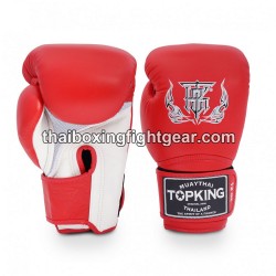 Guantes de boxeo Thai TOP KING SUPER AIR DOUBLE TONE-TKBGSA Rojo Blanco