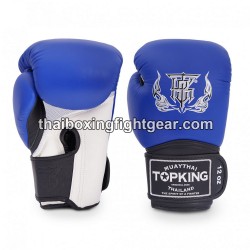 Guantes de boxeo Thai TOP KING SUPER AIR TRIPLE TONE -TKBGSA Azul Negro Blanco