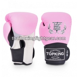 Guantes de boxeo Thai TOP KING SUPER AIR TRIPLE TONE -TKBGSA Rosa Negro Blanco