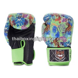 Guantes de boxeo Thai TOP KING WILD TIGER KING-TKBGWT Verde