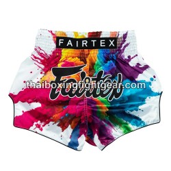 Pantalones cortos de Boxeo Muay Thai Fairtex "BS1939 Funky Soul" Blanco