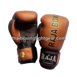 Raja Boxing Guantes de Boxeo Muay Thai Cuero RJB-P1-1 Negro Brown